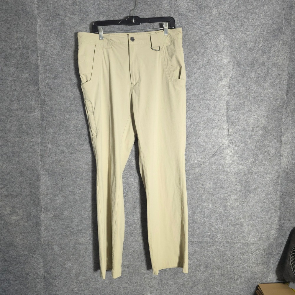 Ascend Hiking Pants Mens 34x32 Tan Outdoor Trekking Lightweight Straight Leg